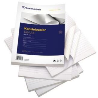 Soennecken Kanzleipapier 5281/5282 A3/A4, liniert oder kariert, 250 Bl./Pack., weiß, 80 g/m²