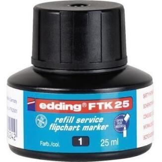 edding Nachfülltusche 25ml schwarz, rot, blau, grün, umweltfreundlich, für Flipchartmarker