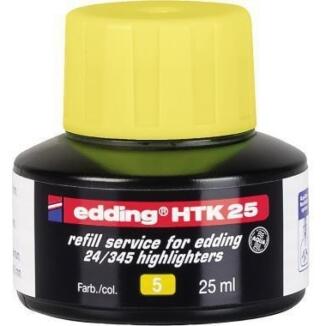 edding Nachfülltusche HTK25 25ml, gelb, rosa, hellblau, hellgrün, orange, umweltfreundlich