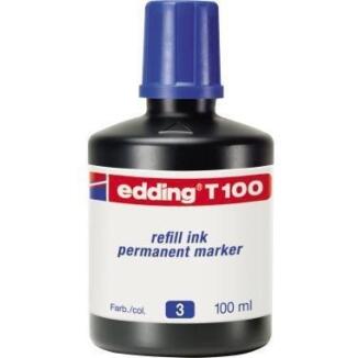 edding Nachfülltusche T100 100ml, blau, schwarz, rot, für Pinsel, Federn, Schablonen, Stempel