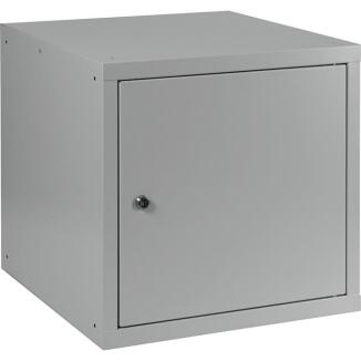Schließfachschrank lichtgrau, 1 Abt., H450xB450xT450mm oder H350xB400xT450mm, pulverbeschichtet