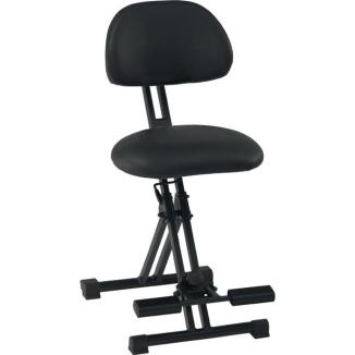Stehhilfe Kunstleder, Sitzhöhe 550-770mm, Fußstütze klappbar, robust, schwarz, MEY