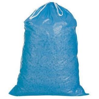 Müllsack 120l mit Zugband, blau, reißfest, umweltfreundlich, 250 Stück, TRANSPAK