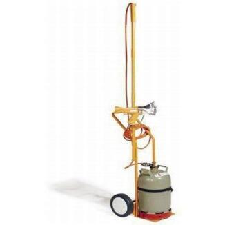 Gasflaschenwagen TRANSPAK mit drehbarer Halterung für Ripack Schrumpfpistolen, 360° schwenkbar