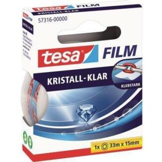 tesa Klebefilm tesafilm kristall-klar, durchsichtig, 15mmx33m oder 19mmx10m oder 19mmx33m