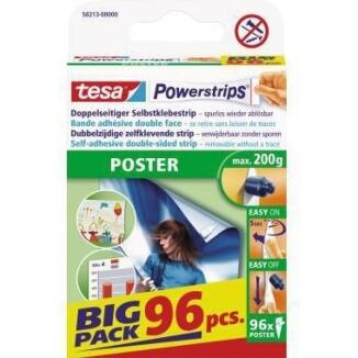 tesa Powerstrips Poster 58213-00000 14,5x42mm oder 58003-0079 14,5x33mm, 96 oder 20 St./Pack