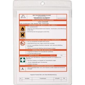 Aushangtasche DIN A4, transparent, dokumentenecht, mit Öse, 10 Stück, DURABLE