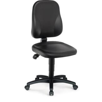 BIMOS Arbeitsdrehstuhl, Kunstleder schwarz, ergonomisch, höhenverstellbar, Permanentkontakt