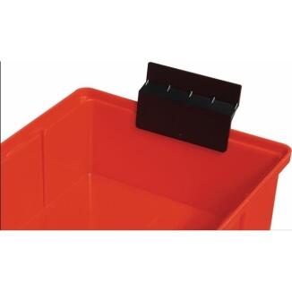 Auszugsperre für Regalkasten B.93/152/186mm, schwarz, 25 Stück, LA-KA-PE, PP Material