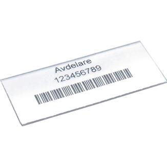 Etiketten für Regalkästen, transparent, perforiertes Papier, 100 Stück pro Packung