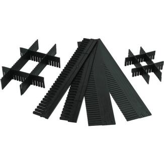 Trennwände für Transportstapelbehälter, anthrazit, PP, 10 Stück, H.40-180mm, LA-KA-PE