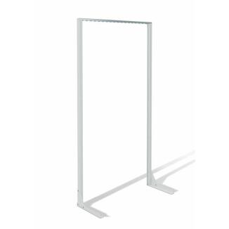 Ständerregal unbestückt, einseitig, lichtgrau, H2010mm, B1010mm, T400mm, Lieferung zerlegt