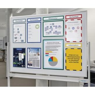 Magnetrahmen DIN A4 magnethaftend 5St./VE in rot, grau, blau, gelb, grün, Hoch- und Querformat