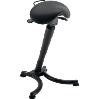 Stehhilfe Kunstleder, Sitzhöhe 660-870mm, stabile Stahlkonstruktion, ergonomischer Sattelsitz,