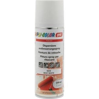 DUPLI-COLOR Dispersions-Ausbesserung weiß, 200ml Spraydose, für Wände, Decken, hohe Ergiebigkeit