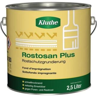 Rostprimer Rostosan® Plus grau oder rotbraun, 750 ml oder 2500 ml Dose, schnelltrocknend, KLUTHE