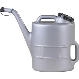 Ölkanne 13l HÜNERSDORFF, bruchsicheres Polyethylen, silbergrau, chemisch beständig, zwei Griffe