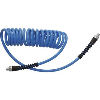 EWO Spiralschlauchset 5-8mm, 3-10m, G 1/4-3/8 Zoll, Polyurethan, knickfest, flexibel, blau