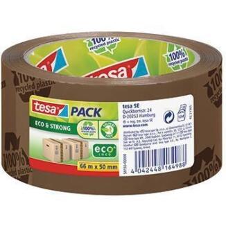 tesa Packband tesapack Eco & Strong 50mmx66m, braun oder grün, umweltfreundlich, hoch reißfest