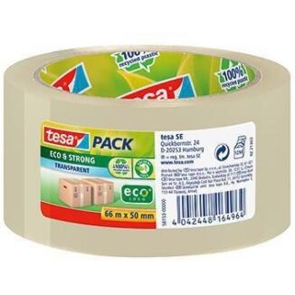 tesa Packband tesapack Eco & Strong 50mmx66m, transparent oder braun, umweltfreundlich, stark