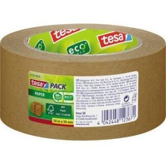 tesa Packband tesapack Paper EcoLogo 50mmx50m braun, umweltfreundlich, selbstklebend, FSC®