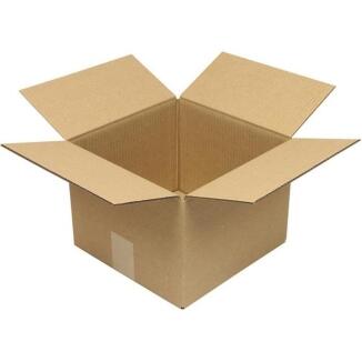 TRANSPAK Faltkarton 2-wellig 250x250x180mm braun, für quadratische/runde Produkte, individuell