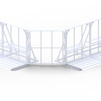 Rampe für Bühnengitter aus Stahl, silber, Länge 720 mm