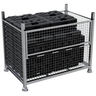 Multi-Fußplatten SET mit 52 Fußplatten u. Transportbox