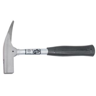 Latthammer 600g, geraut, Stahlrohrstiel, Kopf poliert, mit oder ohne Magnet, NOW