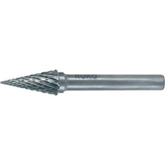 Frässtift SKM Hartmetall, Blank, KVZ 4, Schaft-Ø 3-6 mm, Kopflänge 11-25 mm, Form M, RUKO