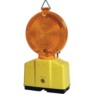 Baustellenwarnleuchte NOW Nitra LED, gelb oder rot, doppelseitiger Lichtaustritt