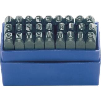 KUKKO Schlagbuchstabensatz 329, 27-tlg. Großbuchstaben A-Z, Schrifthöhen 2-10 mm, in Ku.-Box