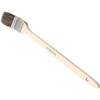 Heizkörperpinsel NÖLLE, graue Mischborste, Breiten 25-75mm, roher Holzstiel, 12 Stk