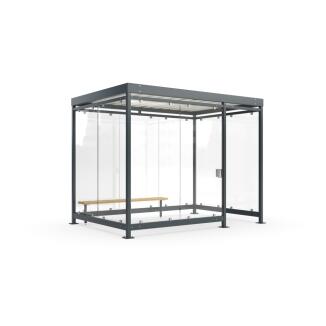 Raucherunterstand Pro-SET 'Modell K3 d/b' mit InLight+ und Ascher