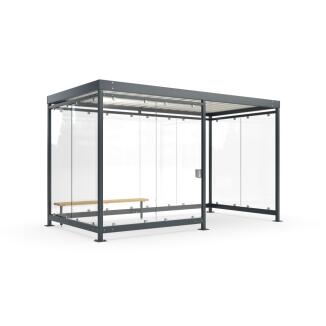 Raucherunterstand Pro-SET 'Modell K4 d/b' mit InLight+ und Ascher