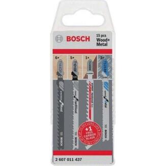 BOSCH Stichsägeblatt-Set JSB Wood and Metal, 15-teilig für Holz, vielseitig einsetzbar