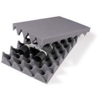 TRANSPAK Schaumstoffeinlage A3 420x297mm 40mm grau, flexibler Polsterschutz, mehrfach verwendbar