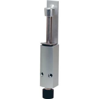 Türfeststeller KWS, Aluminium, silber oder reinweiß, Hubhöhe 60-120mm, max. Türgewicht 40kg