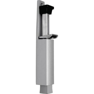 Türfeststeller DENI, Zinkdruckguss silber lackiert, Hubhöhe 60mm oder 90mm, Türmontage