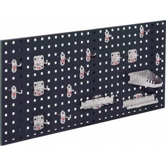 Lochplatte 450x1000mm grau 18 tlg, flexibel, pulverbeschichtet, ideal für Wände oder Werkbänke