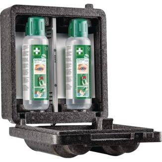 Wärmeschrank für Augenduschen, 2 Flaschen, thermostatgesteuert, EPP, 12V/24V, schwarz