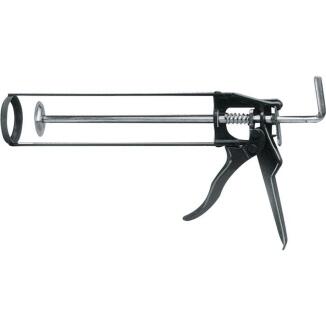 Skelettpistole Metall FRIESS, pulverbeschichtet, Sechskant-Schubstange, grau, für 310 ml Kartuschen