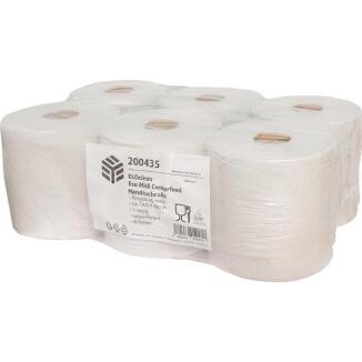 ELOclean Eco Midi Centerfeed unperforiert 1-lagig 300m oder Comfort 2-lagig 140m, 6 RL