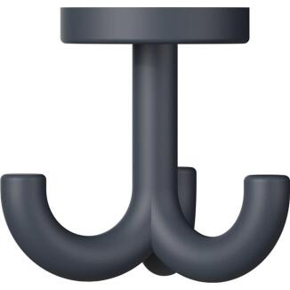 HEWI Handtuchhaken 477 drehbar, 70mm hoch, 75mm breit, Polyamid, Farben: grau, weiß, schwarz