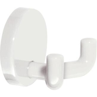 Doppelhaken HEWI 2 Haken, mit Befestigungsrosette, Ø 50mm, 43,5mm tief, Farben: rubinrot, stahlblau,