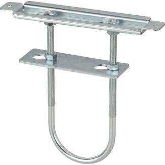 Heizkörperkonsole VORMANN, höhenverstellbar, blau verzinkt, für Rippenheizkörper, 190x45mm