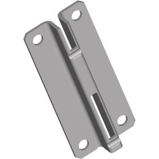 ALFER ELEMENT SYSTEM Kurzschiene 70mm, einreihige Lochung, weiß, 2 Stück, für Träger oder Konsolen