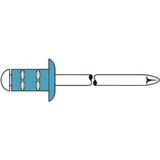 Blindniet PolyGrip® Edelstahl GESIPA, Flachrundkopf, 50-100 St., 3,2-4,8mm, Mini-Pack, Sollbruchdorn