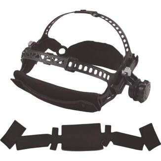 Kopfband Weldmaster Wide², inkl. Stirnschweißband, schwarz/grau, Marke JAS, Kunststoff