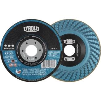 Schruppscheibe RONDELLER® D125mm, Körnung 24/36/60, INOX/Stahl, Bohrung 22,23mm, TYROLIT